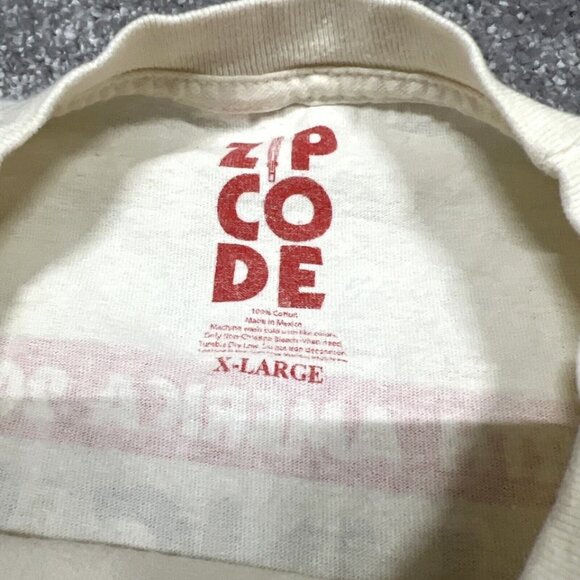 The Rolling Stone Zip Code T-Shirt Men's XL 2015 Pullover Double Sided Beige - Picture 3 of 10